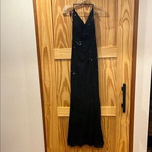 Black Sequin Gown